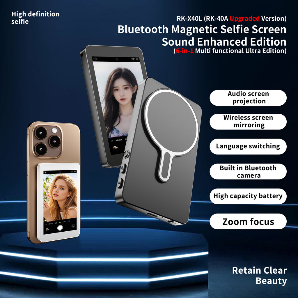 Mobile Selfie Screen Recorder - Audio-Focusing-Hanging Rope-Photography Version- RK-X40A Upgraded Version X40L