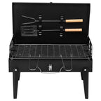 Outdoor Portable Charcoal Grill Black Portable Square Carbon Oven