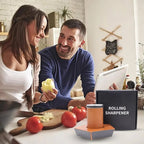 Rolling Knife Sharpener Kit 5 Magnetic Angles 12 Degrees, 15 Degrees, 17 Degrees, 19 Degrees, 22 Degrees. Professional Rolling Knife Sharpening Tool Perfect For Kitchen, Chef, Pocket & Serrated Knives