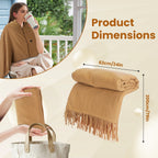 Big Savings 1Pc 79x24In USB Heated Shawl With Teasel Wearable Heating Blanket Electric Throw Wrap Indoor Outdoor With Zipper 3 Heating Levels Machine Washable For Outdoor Home Office