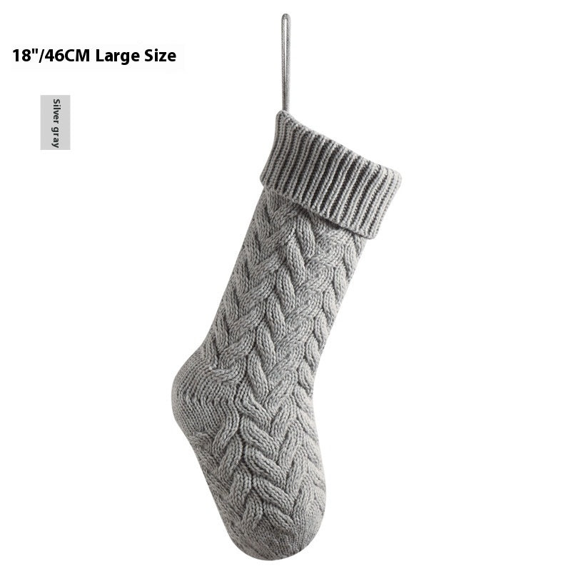Christmas Decoration Layout Supplies Decorative Decorations Knitted Pendant Gift Bag Twist Large