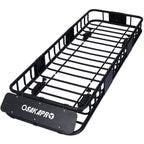 Roof Luggage Rack Basket, 64 Inch Black Steel