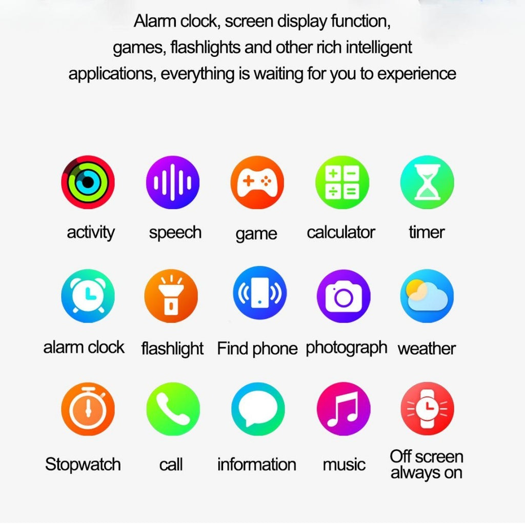 New Smartwatch - Fitness Tracker And Health Tracker, Heart Rate & blood Pressure Monitoring, Sleep Tracking, Step Counter, Waterproof Smartwatch Compatible With iPhone &    Android Phones