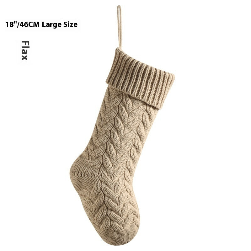 Christmas Decoration Layout Supplies Decorative Decorations Knitted Pendant Gift Bag Twist Large