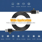 USB 3.0 A Male To Male Data Cable Super Speed Transfer Power Charger Metal 6ft