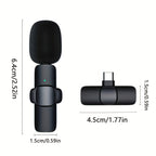 iPhone and Android Wireless Lavalier Lapel Microphone For iPhone iPad Professional Wireless Clip Mic - Cordless Omnidirectional Condenser Recording Mic For Interview Video Podcast Vlog YouTube