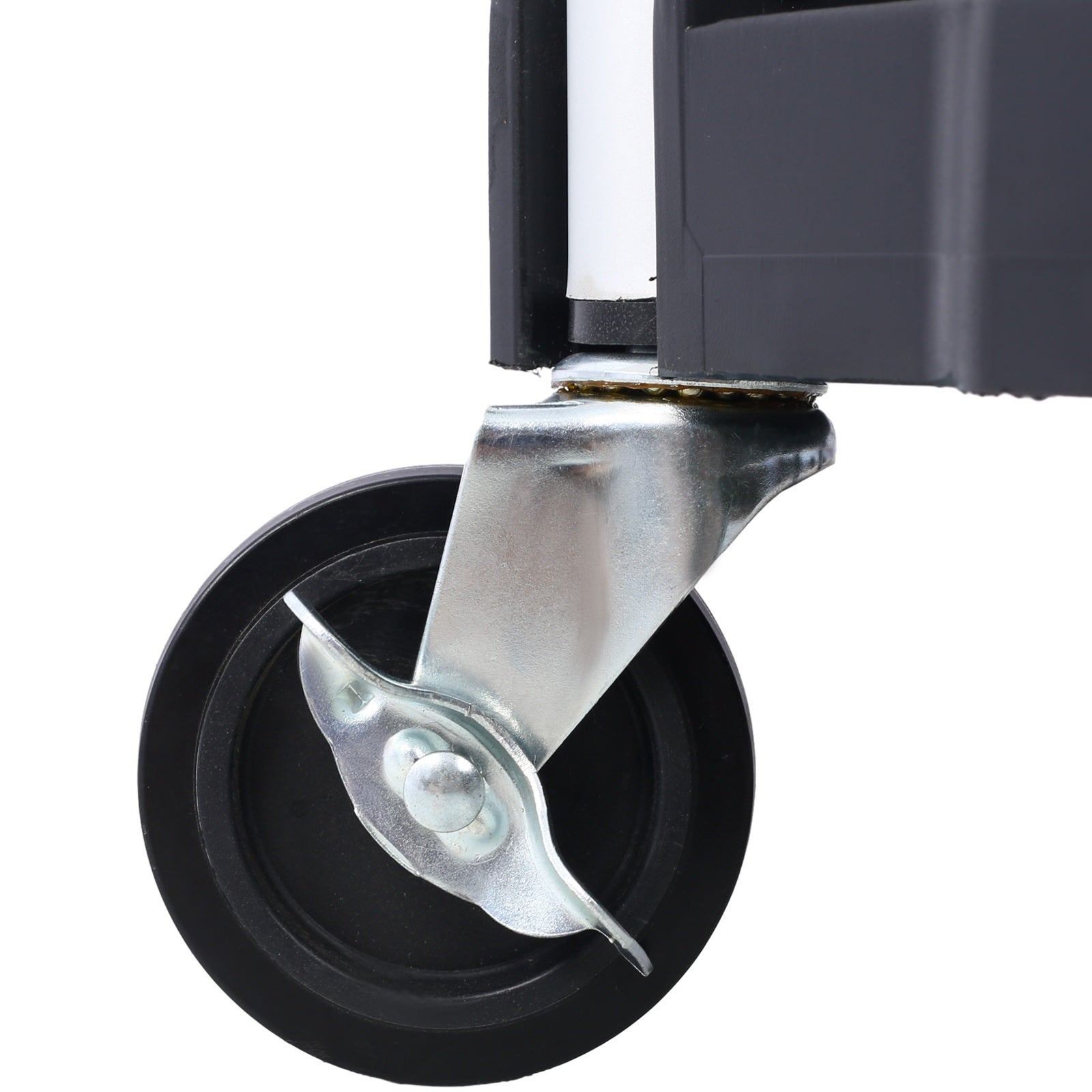 Outdoor Folding 3-Layer Folding Collapsible Service Cart, Black, 50 Lb Capacity