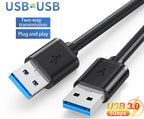 USB 3.0 A Male To Male Data Cable Super Speed Transfer Power Charger Metal 6ft