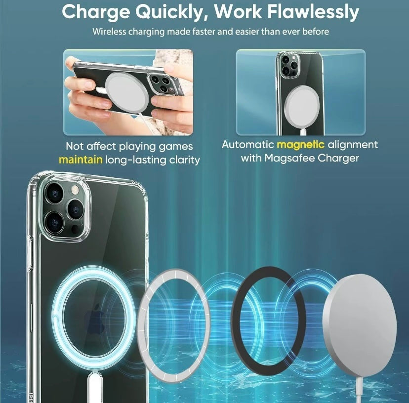 For Phone 15 14 Plus, Pro, Pro Max Case, Compatible With MagSafe, Shockproof Military - Grade Protection, Magnetic Phone Case For Phone 15 14 Plus, Pro, Pro Max, Classic Hybrid Case