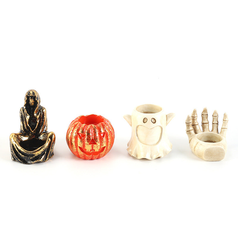 Halloween Pumpkin Candle Holder Creative Decorative Candlestick