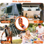 19Pcs Camping Cooking Utensil Kit Portable Picnic Cookware Outdoor Kitchen Equipment Gear Campfire Barbecue Appliances With Storage Bag