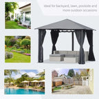 Patio Gazebo 10ft X 10ft Patio Gazebo-Black-AS