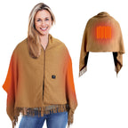Big Savings 1Pc 79x24In USB Heated Shawl With Teasel Wearable Heating Blanket Electric Throw Wrap Indoor Outdoor With Zipper 3 Heating Levels Machine Washable For Outdoor Home Office
