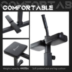 Home Training Gym Leg Press Steel Seated Calf Raise Machine Adjustable Strength Black
