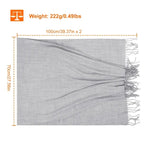 Men's Women's Oversize Cashmere Wool Shawl Wraps Blanket Winter