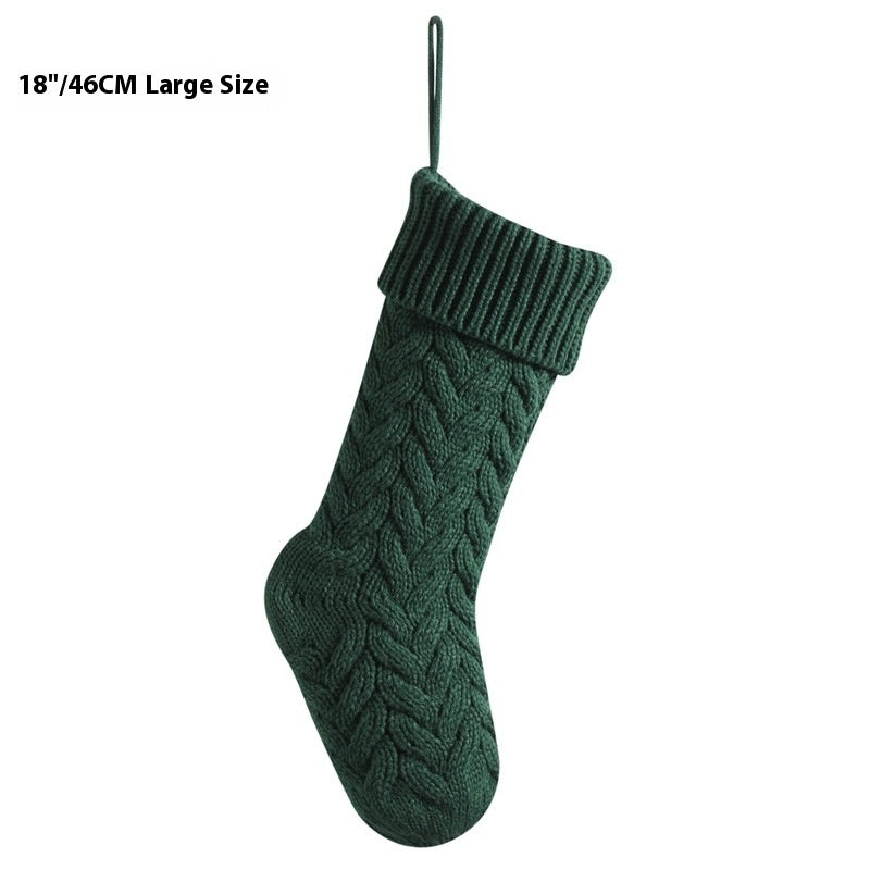 Christmas Decoration Layout Supplies Decorative Decorations Knitted Pendant Gift Bag Twist Large