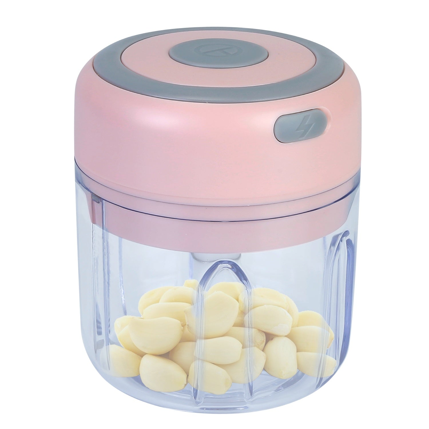 Mini Electric Garlic Chopper 8.45OZ Cordless Garlic Mincer Food Chopper Rechargeable Food Blender Chili Nut Onion Pepper Meat Ginger Food