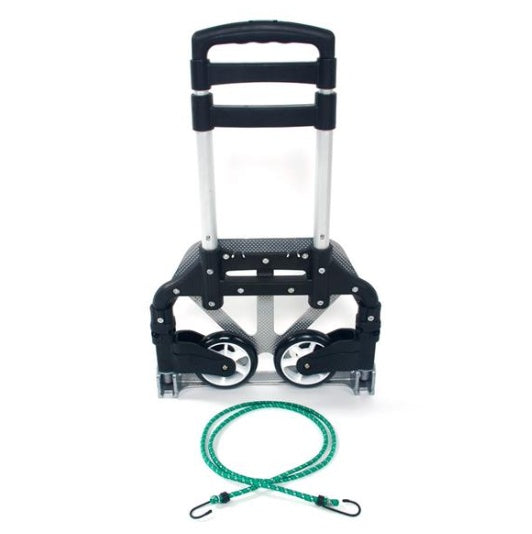 Trolley Portable, Foldable, Telescopic Trolley, Trolley, Luggage Cart, Black
