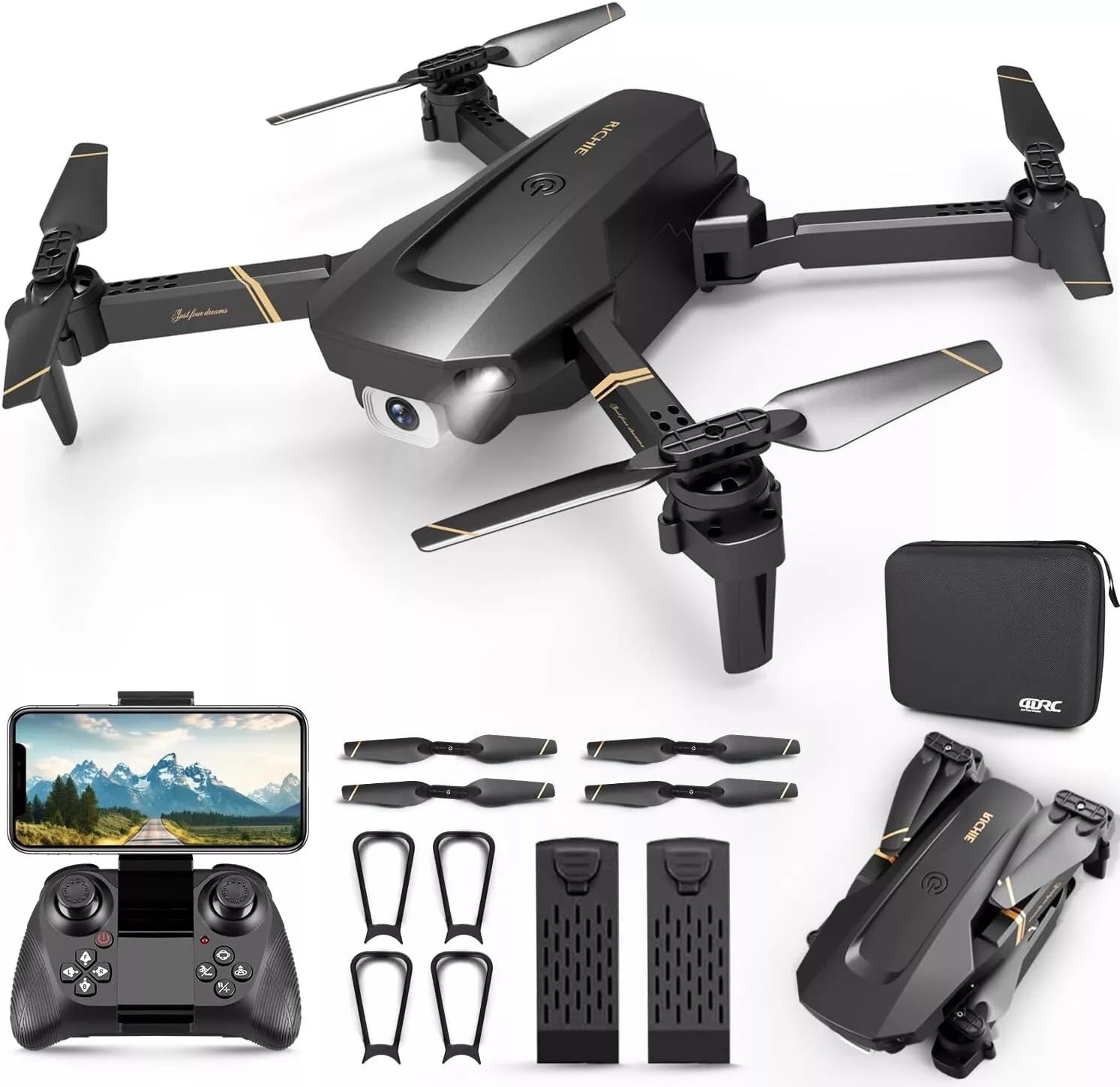 1080P HD Foldable Mini Drone With Camera 4K 4DRC V4 Drone, 3 Batteries, Drones For Adults Kids, Remote-controlled Quadcopter, Logistics Is Randomly Sent By UPS,USPS
