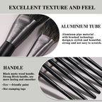 High-quality Makeup Brushes With Wooden Handles, Premium Natural 10pcs Makeup Brushes.