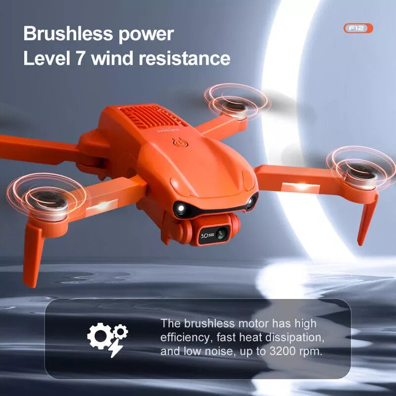 Drone F12 Brushless ESC 6K HD Wide Angle Dual Camera 4DRC GPS 5G WIFI  Smart Follow Quadcopter, Professional Drones, adult Drones, For Beginners, Logistics Is Randomly Sent By USPS,FEDEX