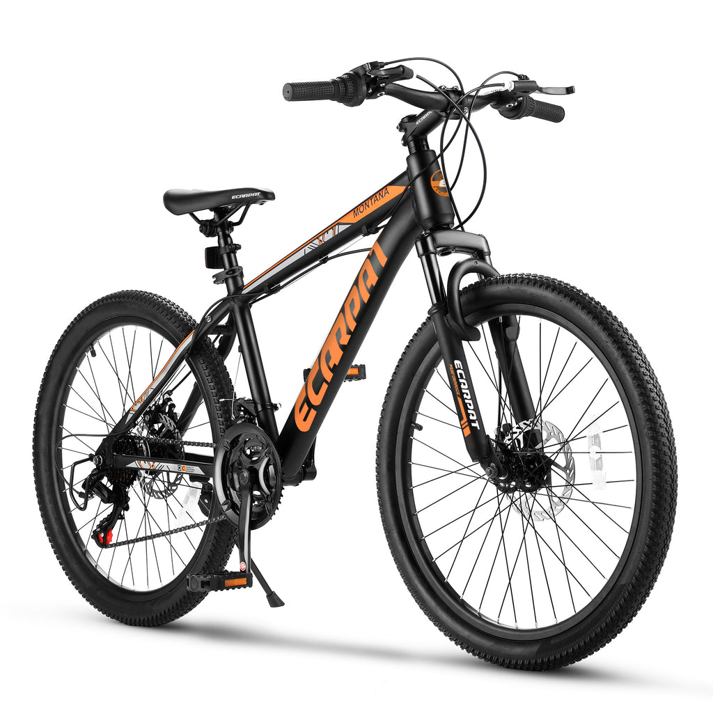 ECARPAT Mountain Bike Bicycle A24299-BLACK-ORANGE
