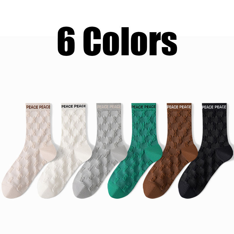 Big Savings 6 Pairs Women's Crew Socks Casual Knit Comfy Seamless Comfort Breathable Cool Dress Socks For Outdoor Sports Running Fitness Cycling