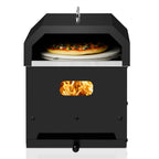 Oven + Grill Black, Square Pizza Oven With Handle, Iron Charcoal Oven