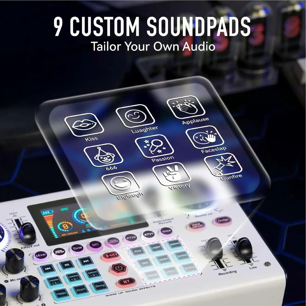 Big Discount C100PRO Lightweight And Portable Digital Sound Card, Real-time Voice Changer, Intelligent Noise Reduction, And Instrument Reverberation