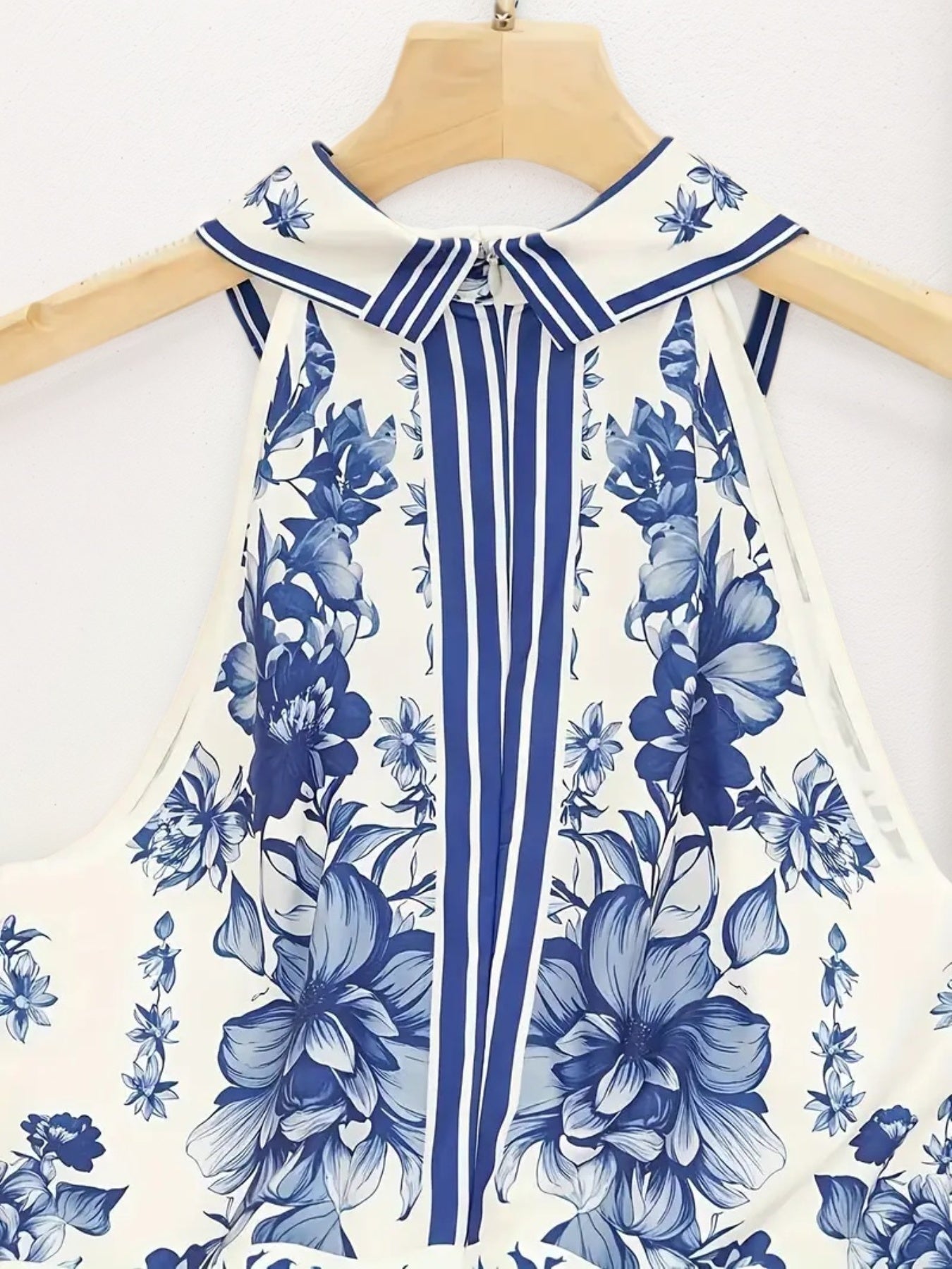 2025 Women's Neck Hanging Dress, Sleeveless Dress, Flower Printed Dress Women's Dress