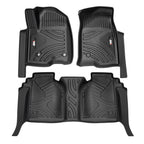 Black Friday Sale MKR Floor Mats For Chevy Silverado GMC Sierra 1500 2019-2025, 2020-2025 SLV SRA 2500 3500 HD Crew Cab With Rear Under-Seat Storage