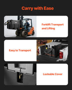 Portable Tank 58 Gal Fuel Tank With 12V Transfer 10 GPM Black