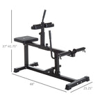 Home Training Gym Leg Press Steel Seated Calf Raise Machine Adjustable Strength Black