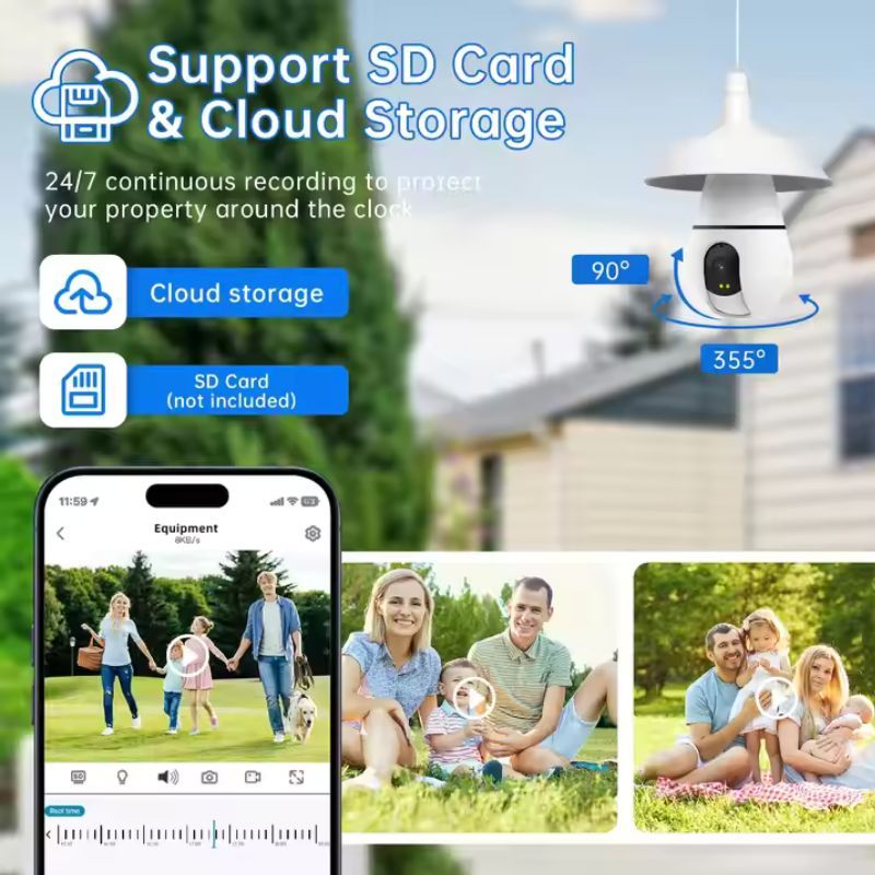 Bulb Cam 3MP 360 WESECUU