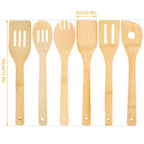Set Of 6Pcs Cooking Utensil Bamboo Wooden Spoons Spatula Kitchen Cooking Tools Nonstick Wooden Cookware Kitchen Gadgets
