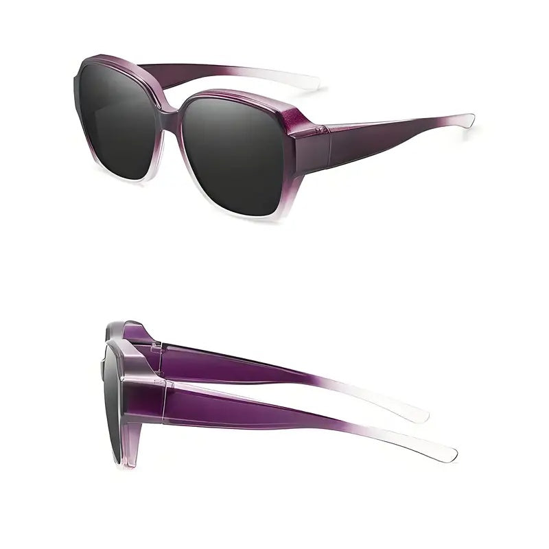 Big Savings Unisex Dual-Use Clip-On Fashion Glasses - Crystals, Stylish Rectangular Design, Unisex, Driving Accessories, Eyewear Accessories