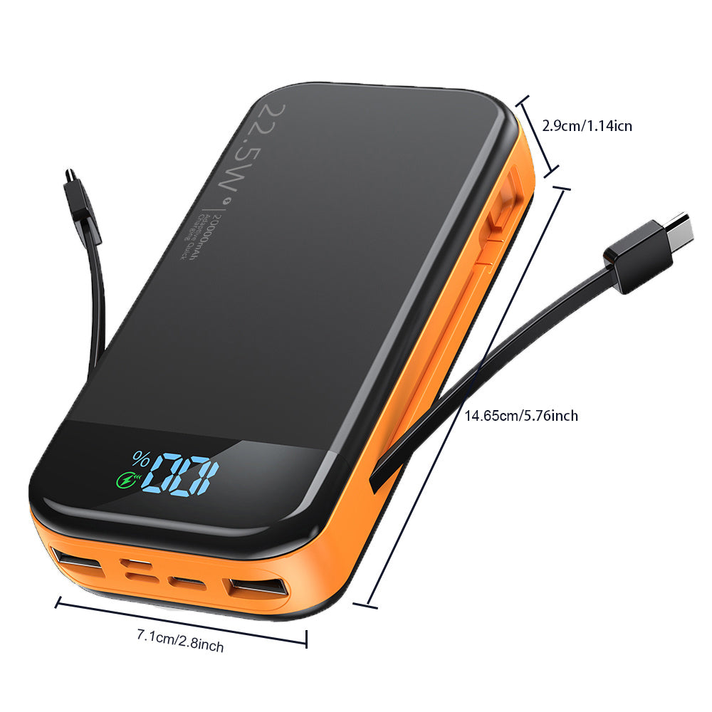 iPhone & Android Fast Charging Power Bank Comes With a 2-wire, Digital Display Super Fast Charging Power Bank