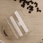 1 PC Transparent Tape With High Borosilicate Glass Cup, Coffee Cup, Coffee Sharing Cup With Scale Identification