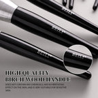 Beili Christmas Gift Makeup Brush Set Of 10, Kabuki Brushes With Synthetic Hair For Foundation, Concealer, And Eyeshadow.