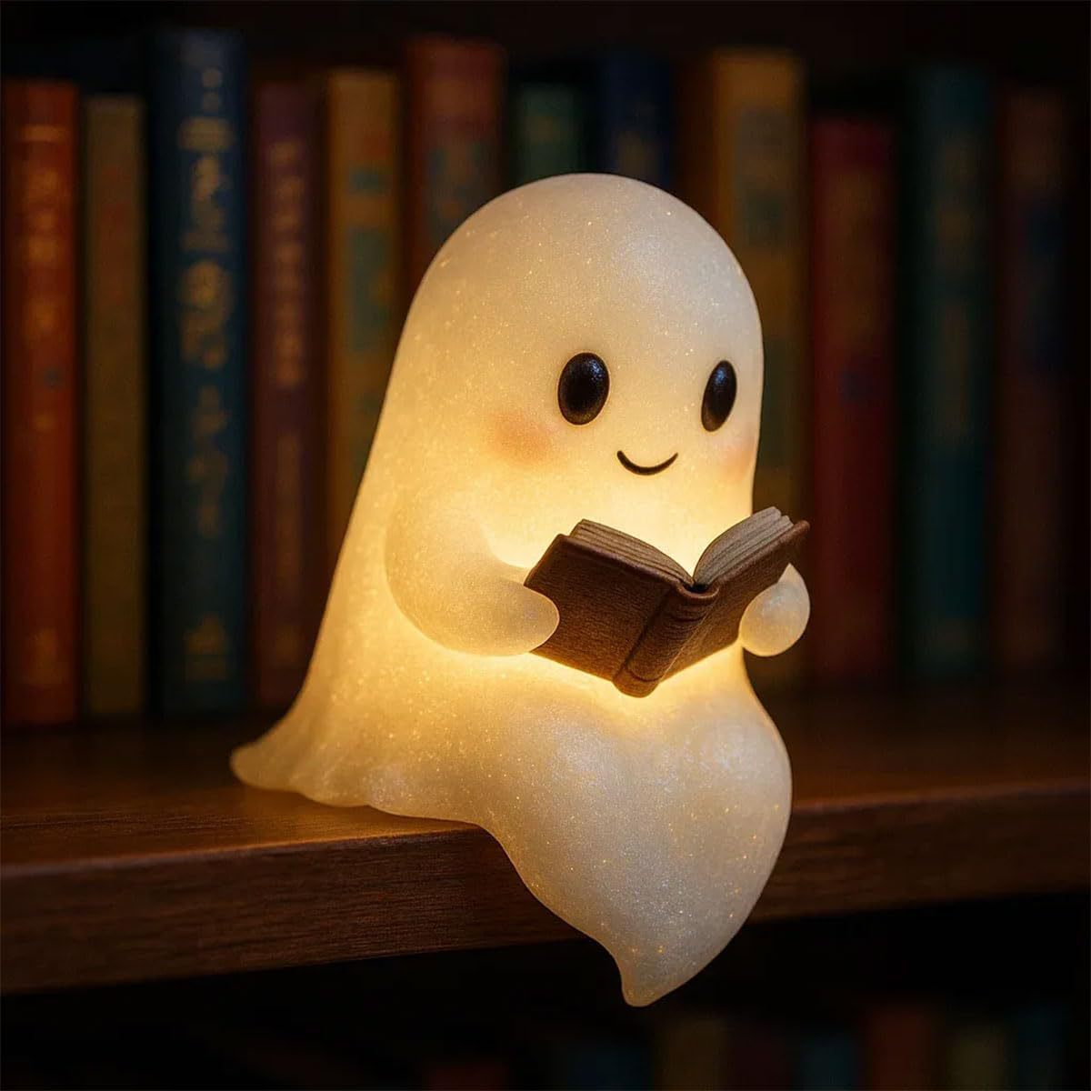 Halloween Cute LED Ghost Night Light Children's Nightlight Gift Bedside Sleep Lamp Halloween Decorations Lovely Ghost Lamp Warm Light