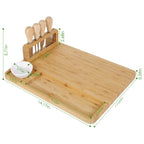 Platter Board Serving Tray Bamboo Charcuterie Cheese Board
