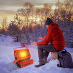 1Pc 2 In 1 Portable Butane Burner Heater Outdoor Butane Gas Heater Warmer Heating Cooking Stove Cooker For Camping Fishing RV Travel Fedex Shipping