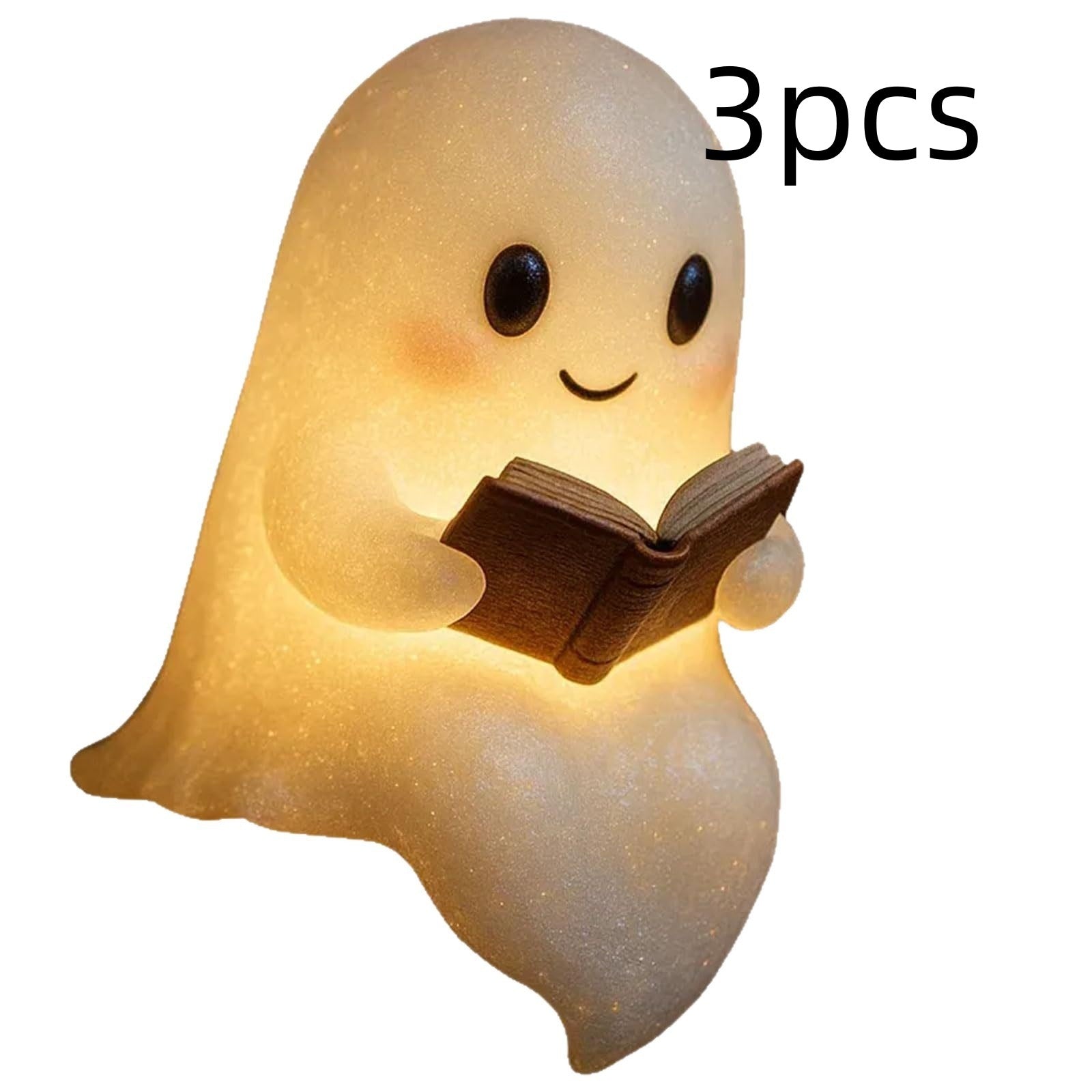Halloween Cute LED Ghost Night Light Children's Nightlight Gift Bedside Sleep Lamp Halloween Decorations Lovely Ghost Lamp Warm Light