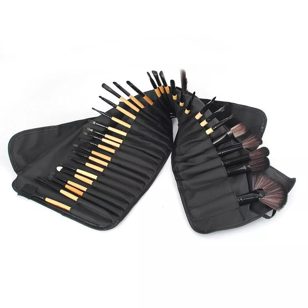 Portable 32-piece Makeup Brush Set That's Perfect For Travel, Business Trips, And Outdoor Makeup.