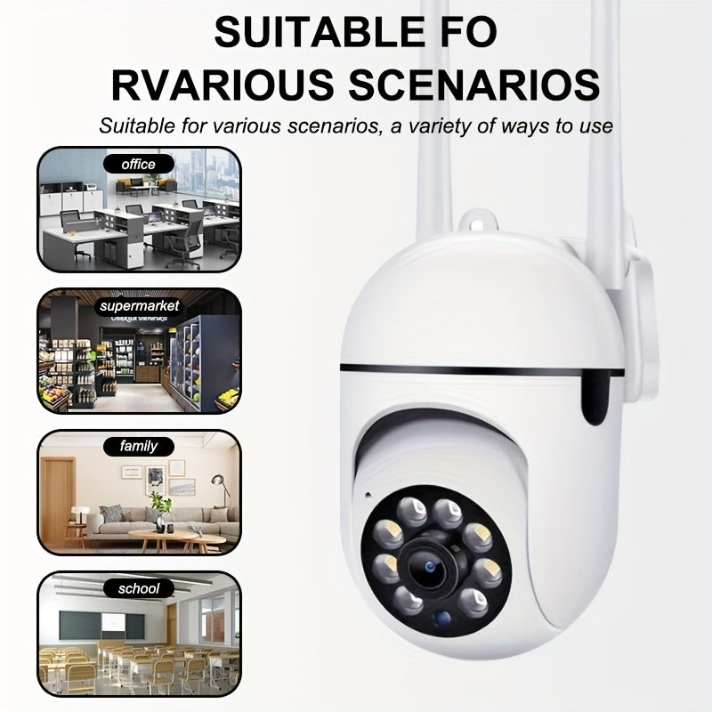 Surveillance Cameras Courtyard Guardian Outdoor Spherical Camera Set - 1080P 360 Blind Spot Monitoring, Wireless 2.4G Anti-interference, Full-color Night Vision, Motion Tracking & Remote Viewing Via App