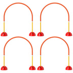 4 Piece Dog Agility Equipment W 4 Adjustable Width Doors, Carry Bag, Easy Assemble & Portable, Orange