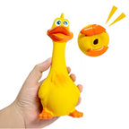 US LOCAL STOCK HiphoppetNew Latex Interactive Dog Chew Toys Cute Duck Shape Squeaky Pet Dog Interactive Boredom Buster Toys