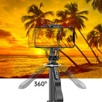 Selfie Stick Tripod, All In One Extendable Phone Tripod Stand With Wireless Remote  Rotation For iPhone And Android Phone Selfies, Video Recording, Vlogging, Live Streaming, Aluminum, Black