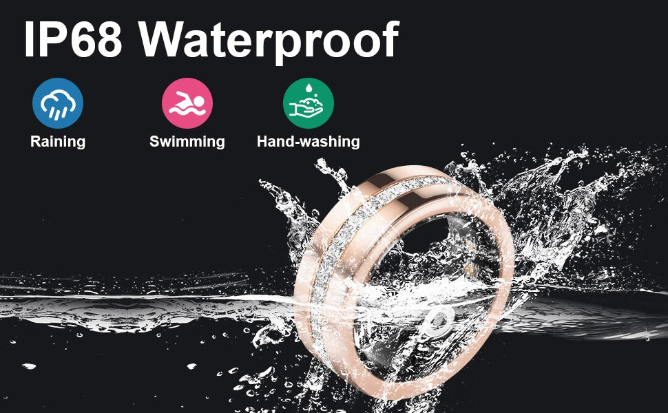 Smart Ring 2025 New Rose Gold Diamond Smart Ring