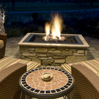 Ring Of Fire 36in, Wrought-wrought, Square, Black